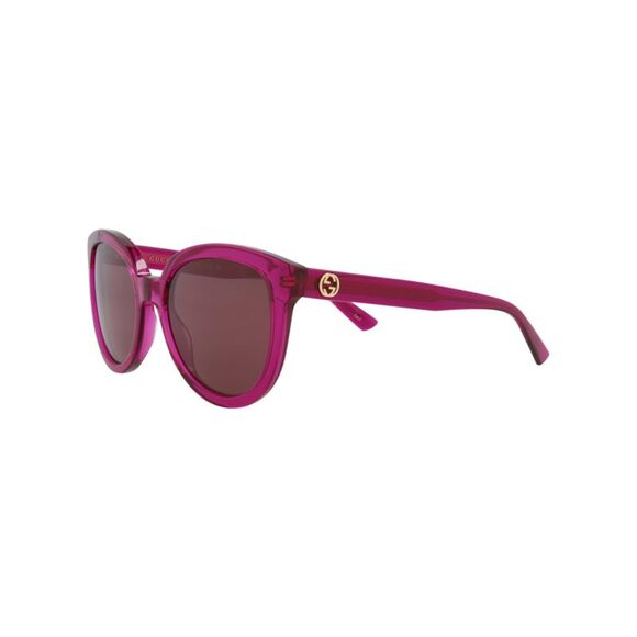 Gucci Round-Frame Recycled Acetate Sunglasses Pink Womens - Picture 2 of 6